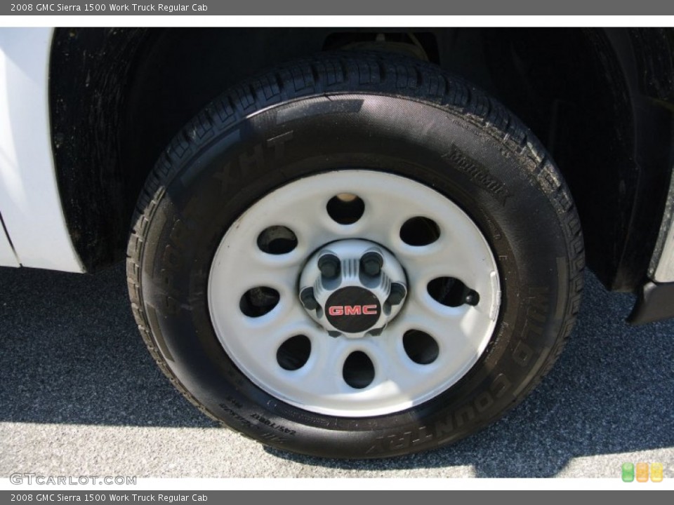 2008 GMC Sierra 1500 Work Truck Regular Cab Wheel and Tire Photo #80052941