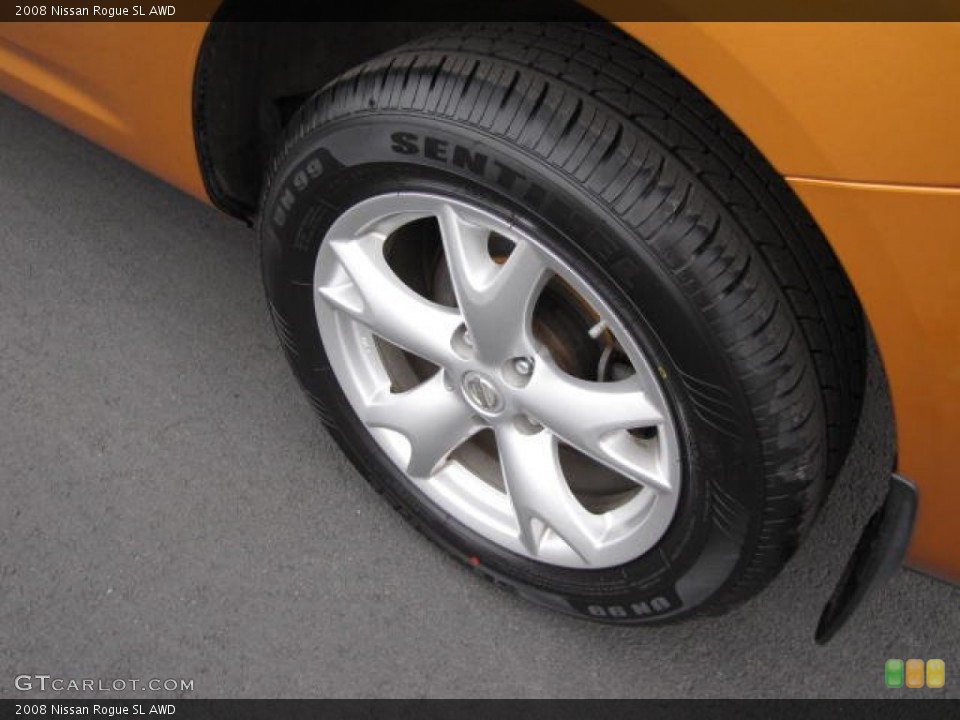 2008 Nissan Rogue SL AWD Wheel and Tire Photo #80072145