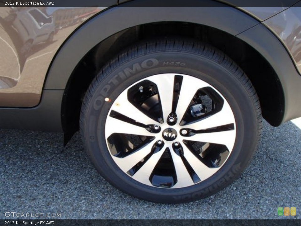 2013 Kia Sportage EX AWD Wheel and Tire Photo #80090689
