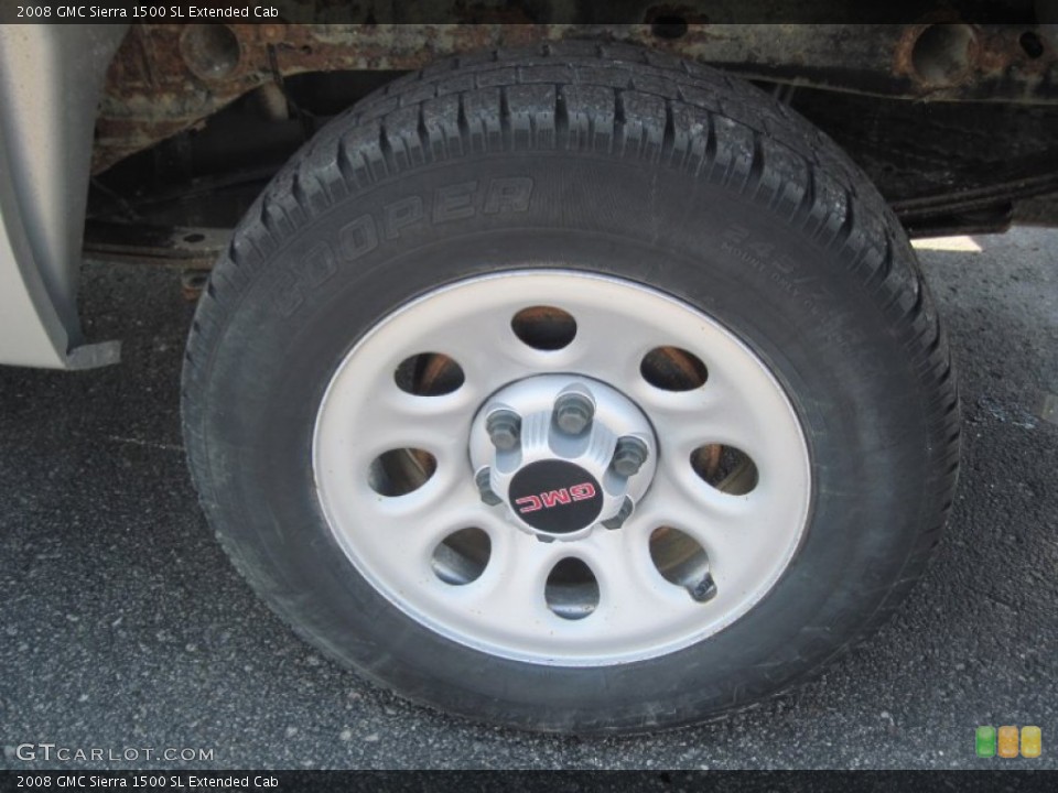 2008 GMC Sierra 1500 SL Extended Cab Wheel and Tire Photo #80176060