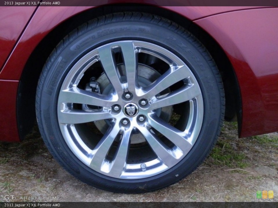2013 Jaguar XJ XJL Portfolio AWD Wheel and Tire Photo #80256768