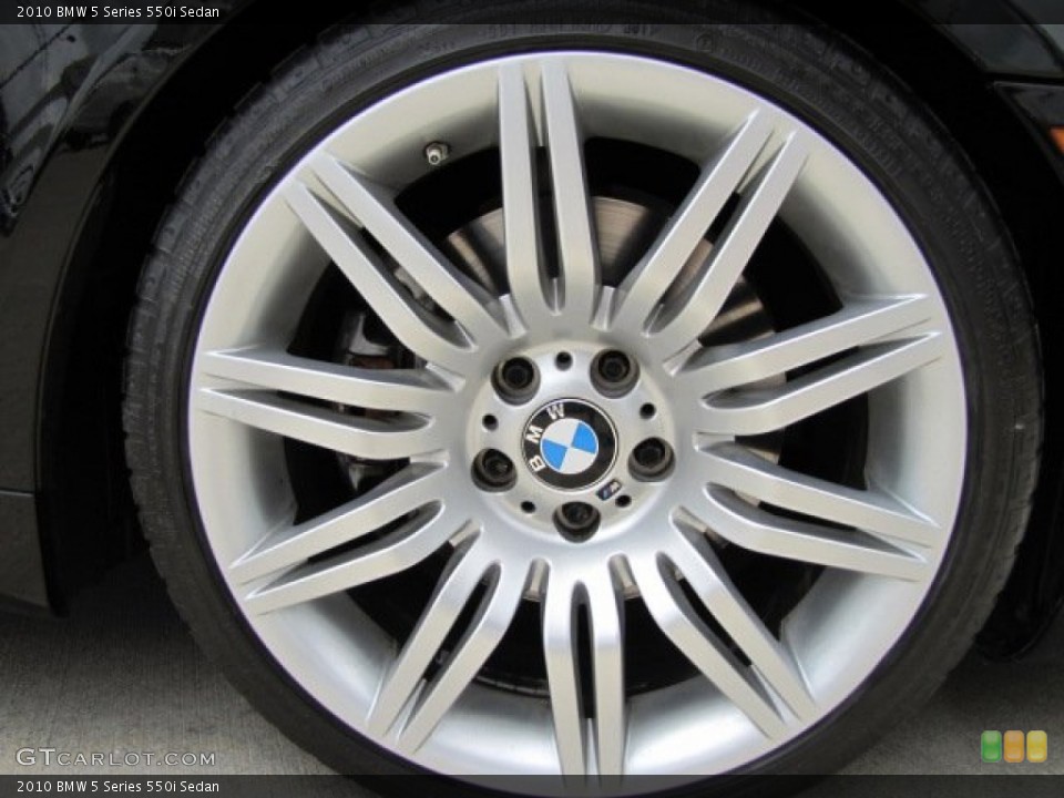 2010 BMW 5 Series 550i Sedan Wheel and Tire Photo #80306627
