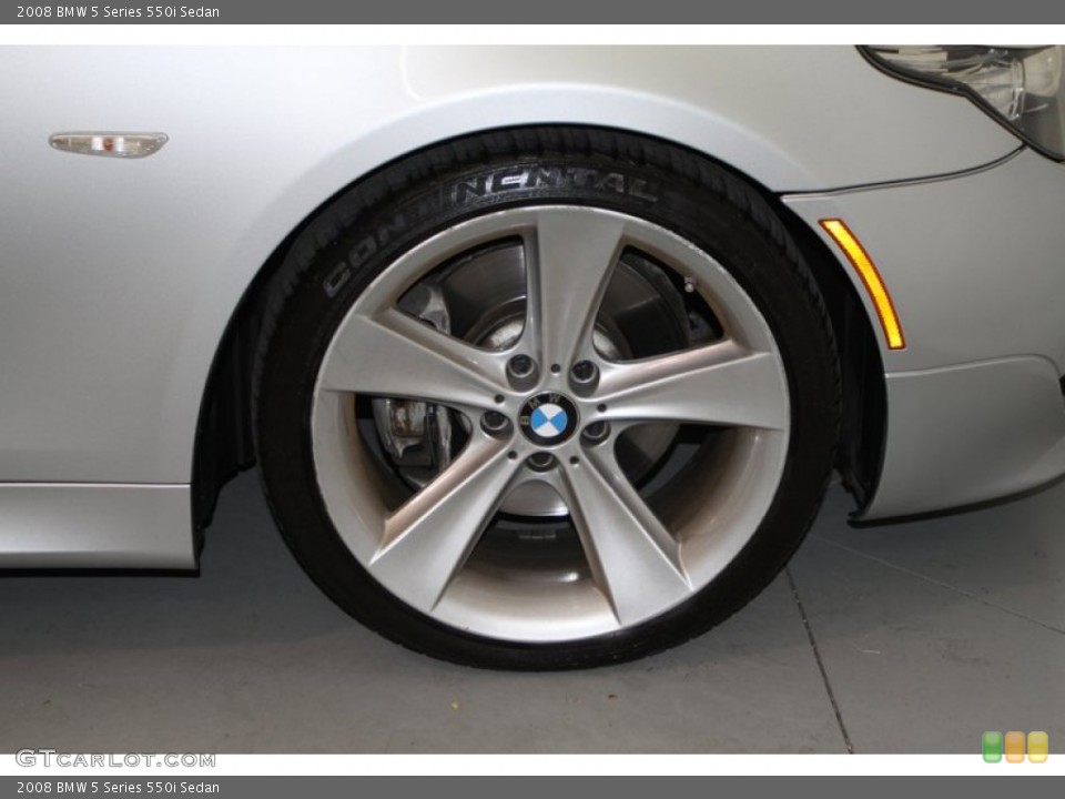 2008 BMW 5 Series 550i Sedan Wheel and Tire Photo #80348580