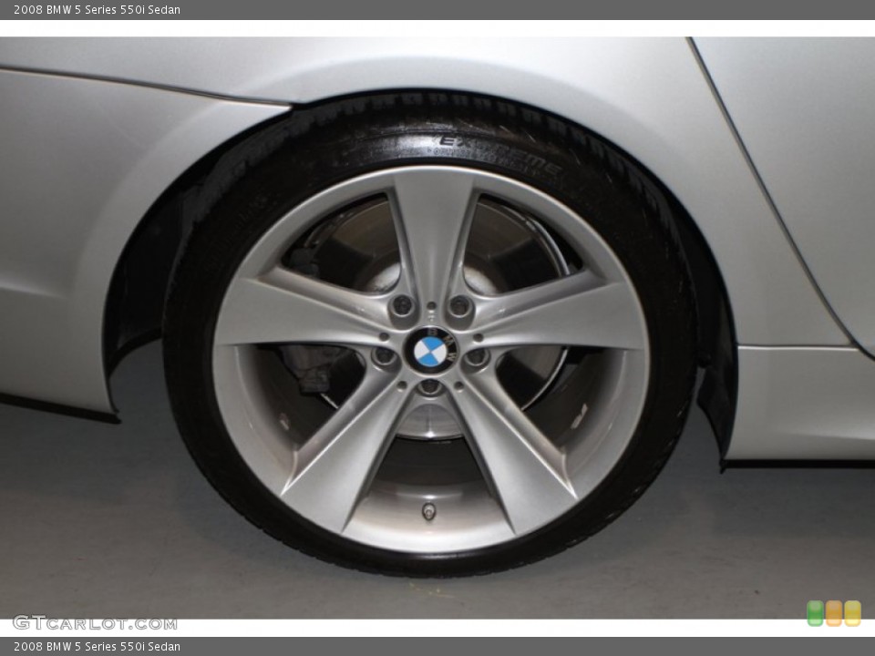 2008 BMW 5 Series 550i Sedan Wheel and Tire Photo #80348587