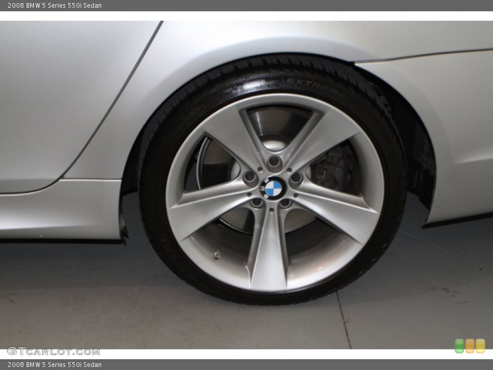 2008 BMW 5 Series 550i Sedan Wheel and Tire Photo #80348667