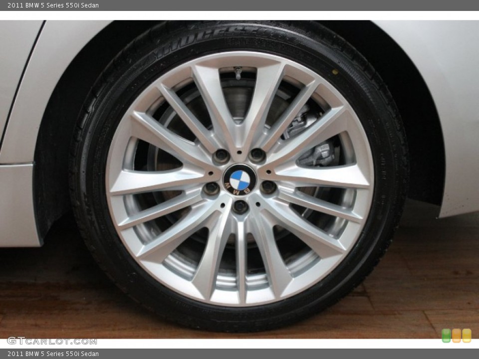 2011 BMW 5 Series 550i Sedan Wheel and Tire Photo #80430578