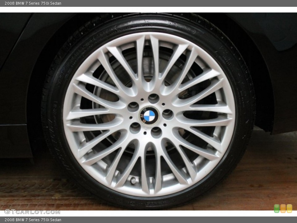 2008 BMW 7 Series 750i Sedan Wheel and Tire Photo #80431541
