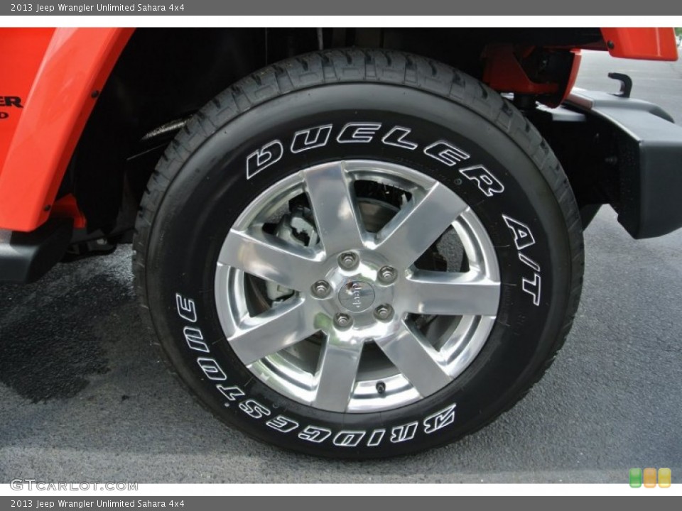 2013 Jeep Wrangler Unlimited Sahara 4x4 Wheel and Tire Photo #80439483