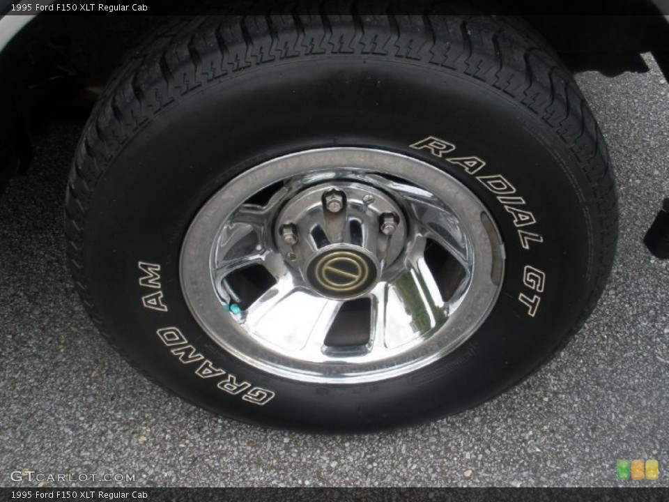 1995 Ford F150 XLT Regular Cab Wheel and Tire Photo #80501456