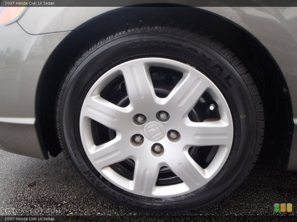 2007 Honda Civic LX Sedan Wheel and Tire Photo #80540391