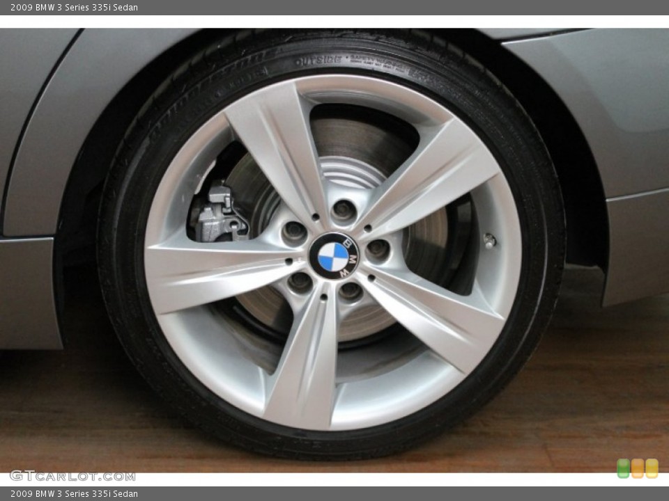 2009 BMW 3 Series 335i Sedan Wheel and Tire Photo #80652973