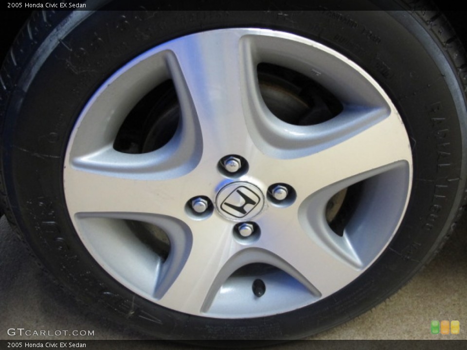 2005 Honda Civic EX Sedan Wheel and Tire Photo #80658237