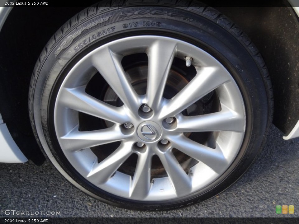 2009 Lexus IS 250 AWD Wheel and Tire Photo #80844471