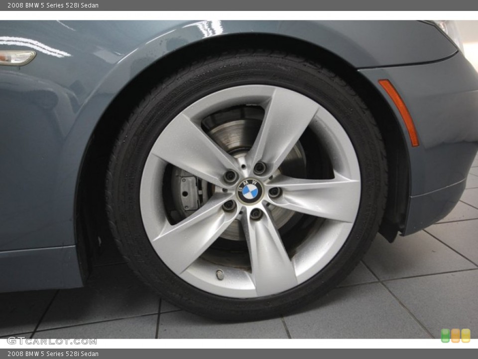 2008 BMW 5 Series 528i Sedan Wheel and Tire Photo #80992243