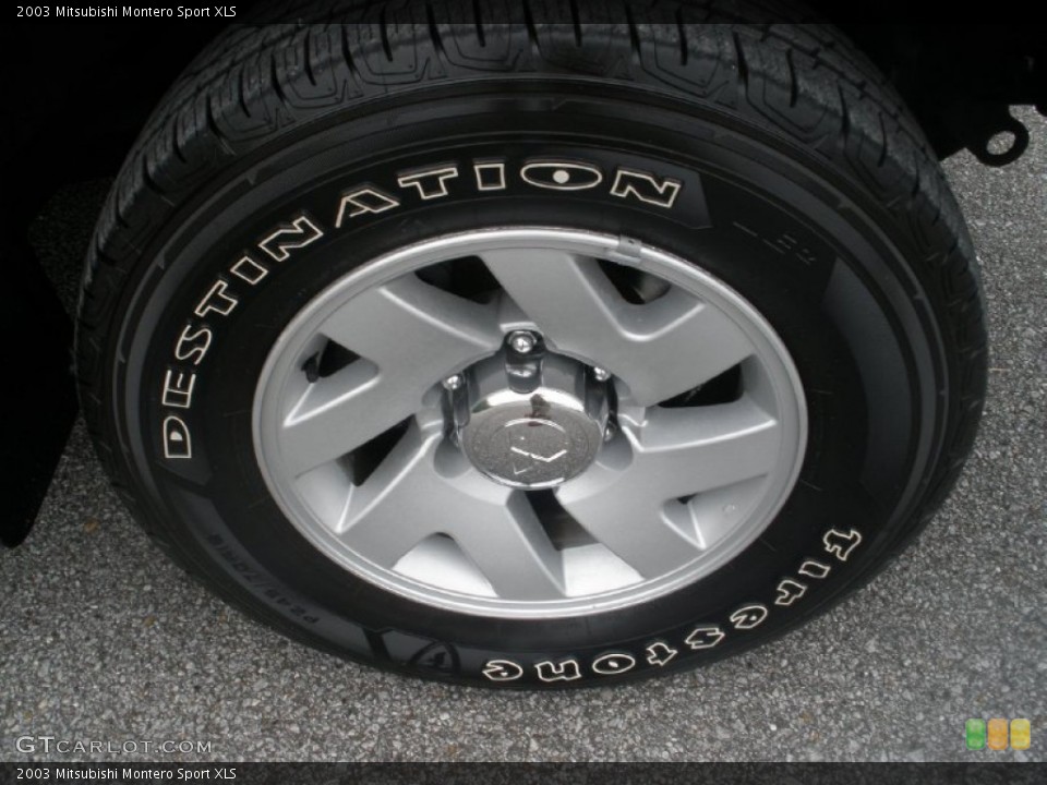 2003 Mitsubishi Montero Sport XLS Wheel and Tire Photo #81001240