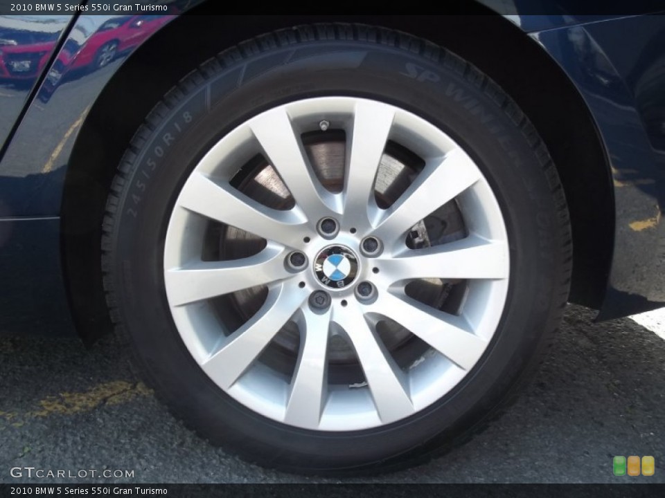 2010 BMW 5 Series 550i Gran Turismo Wheel and Tire Photo #81046917