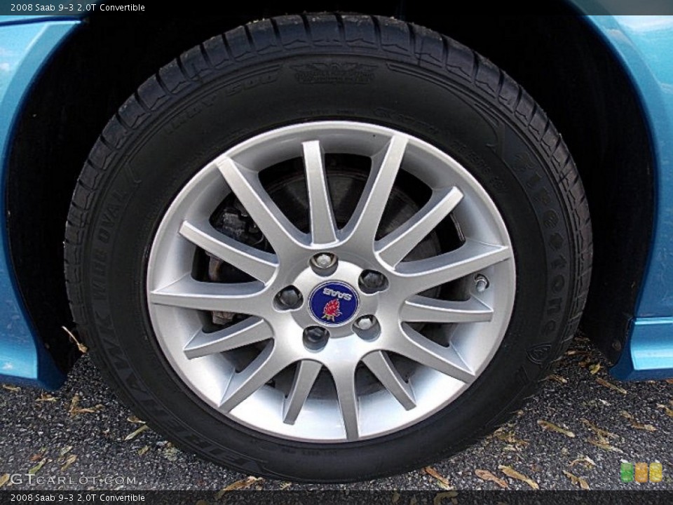 2008 Saab 9-3 2.0T Convertible Wheel and Tire Photo #81053265