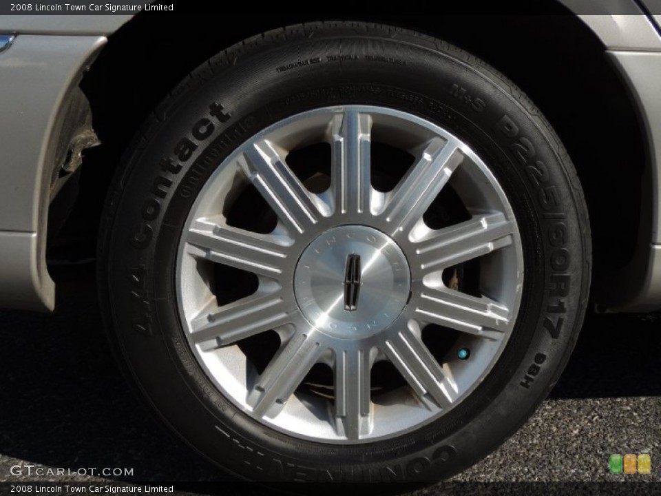 2008 Lincoln Town Car Signature Limited Wheel and Tire Photo #81107234