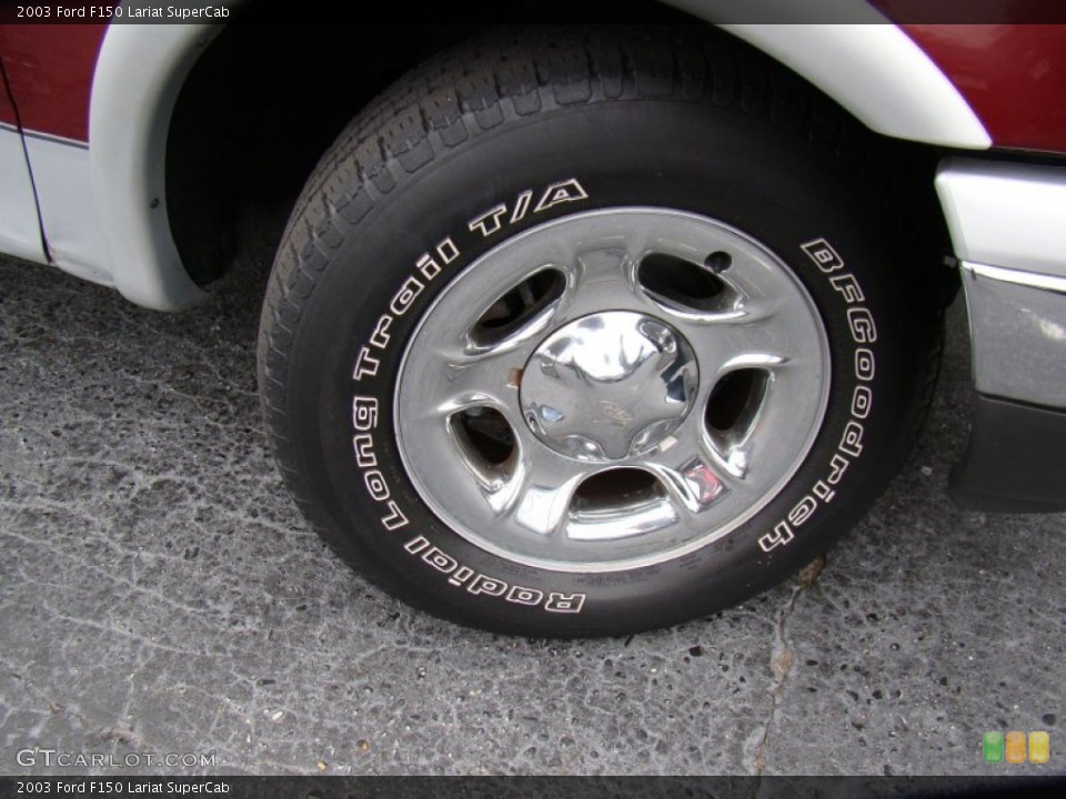 2003 Ford F150 Lariat SuperCab Wheel and Tire Photo #81146348