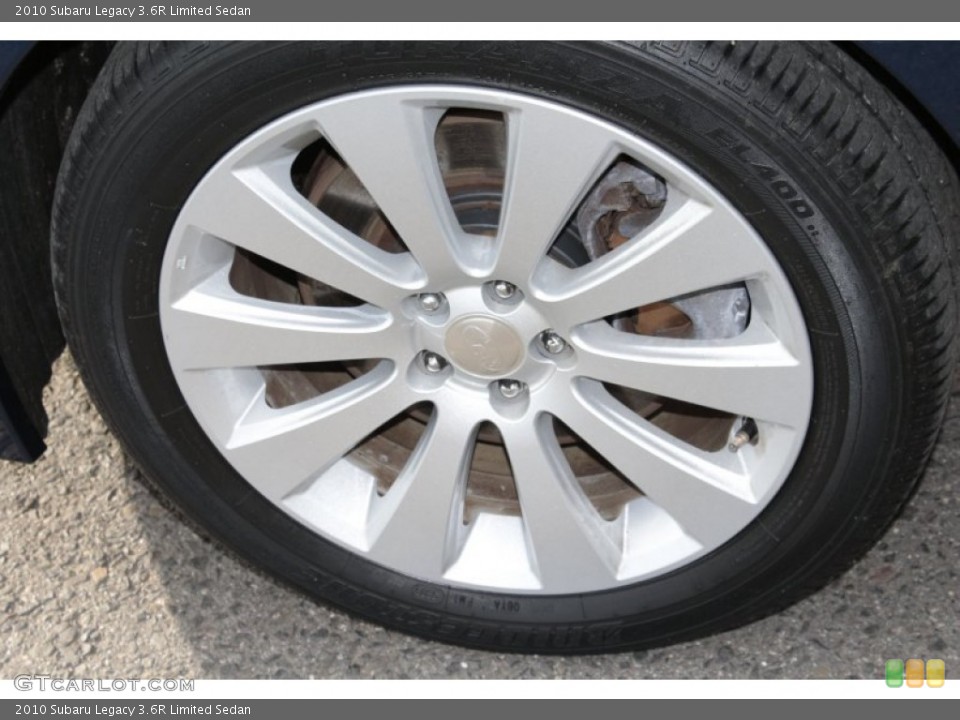 2010 Subaru Legacy 3.6R Limited Sedan Wheel and Tire Photo #81161646