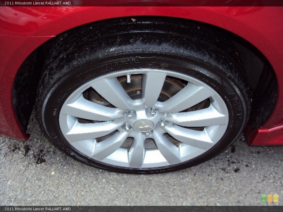 2011 Mitsubishi Lancer RALLIART AWD Wheel and Tire Photo #81256373