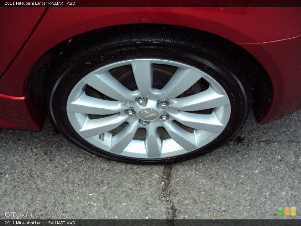 2011 Mitsubishi Lancer RALLIART AWD Wheel and Tire Photo #81256397