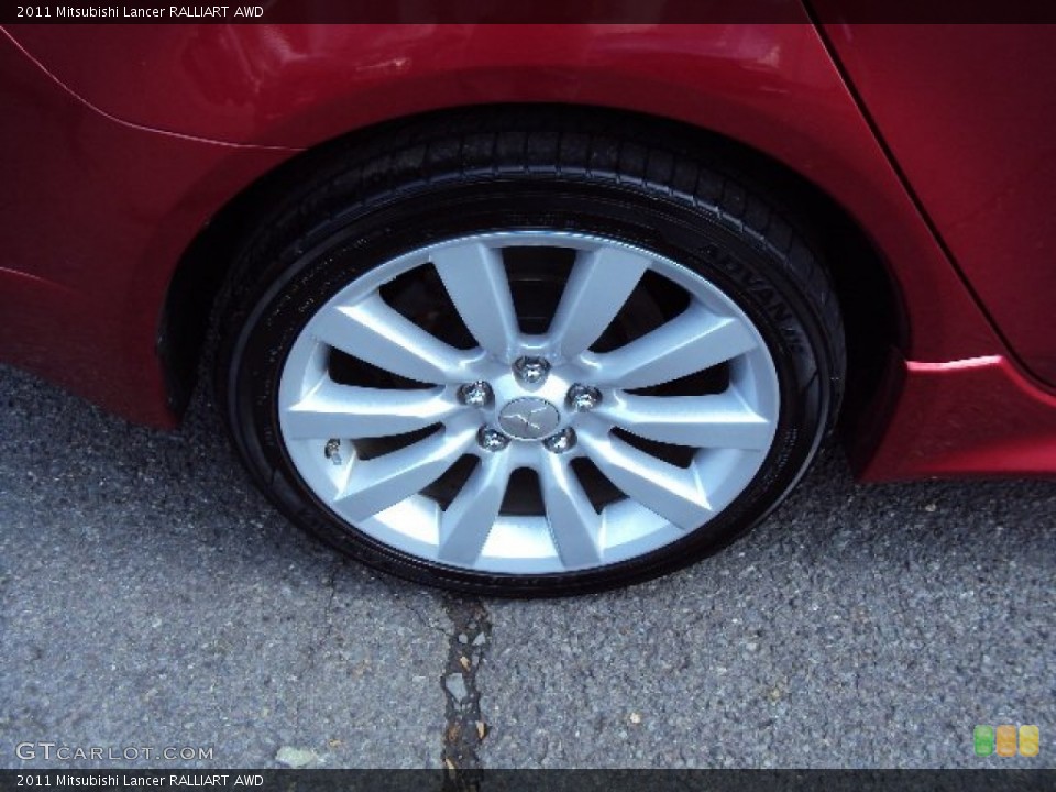 2011 Mitsubishi Lancer RALLIART AWD Wheel and Tire Photo #81256423