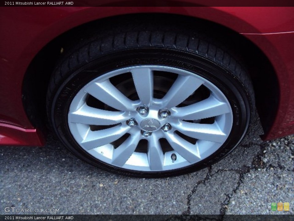 2011 Mitsubishi Lancer RALLIART AWD Wheel and Tire Photo #81256444