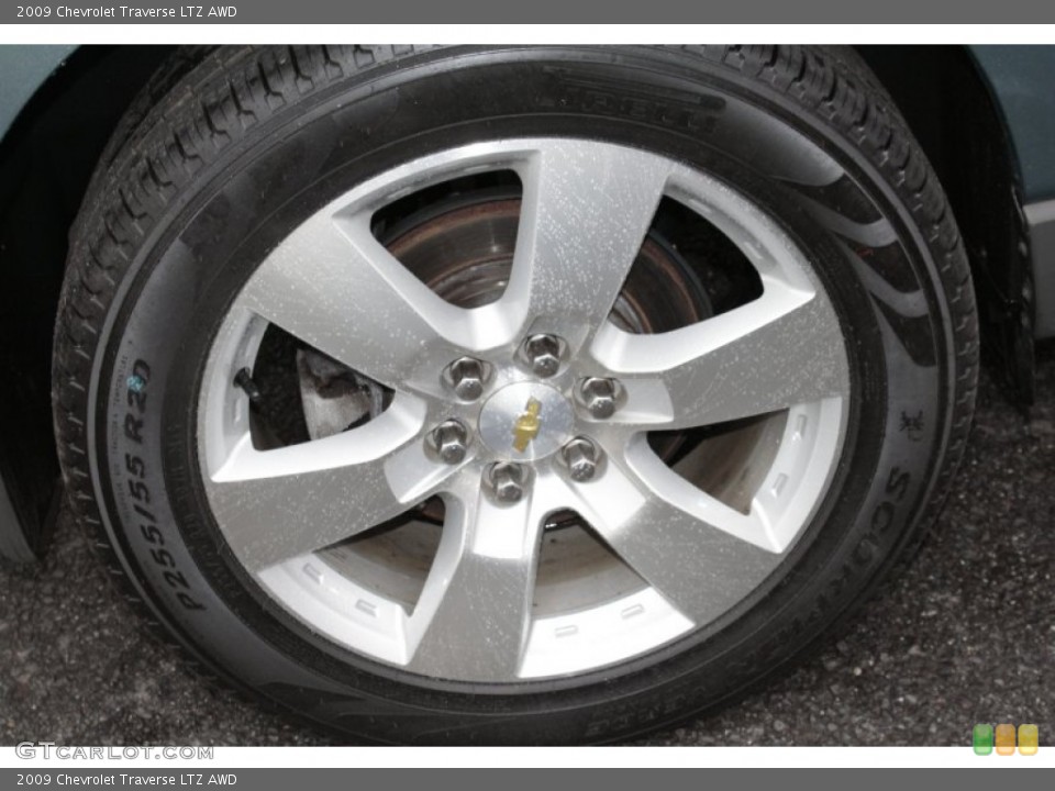 2009 Chevrolet Traverse LTZ AWD Wheel and Tire Photo #81342023