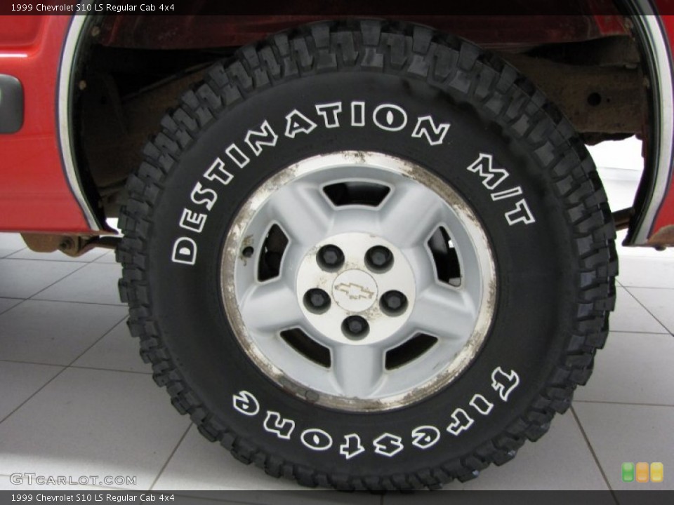 1999 Chevrolet S10 LS Regular Cab 4x4 Wheel and Tire Photo #81400434
