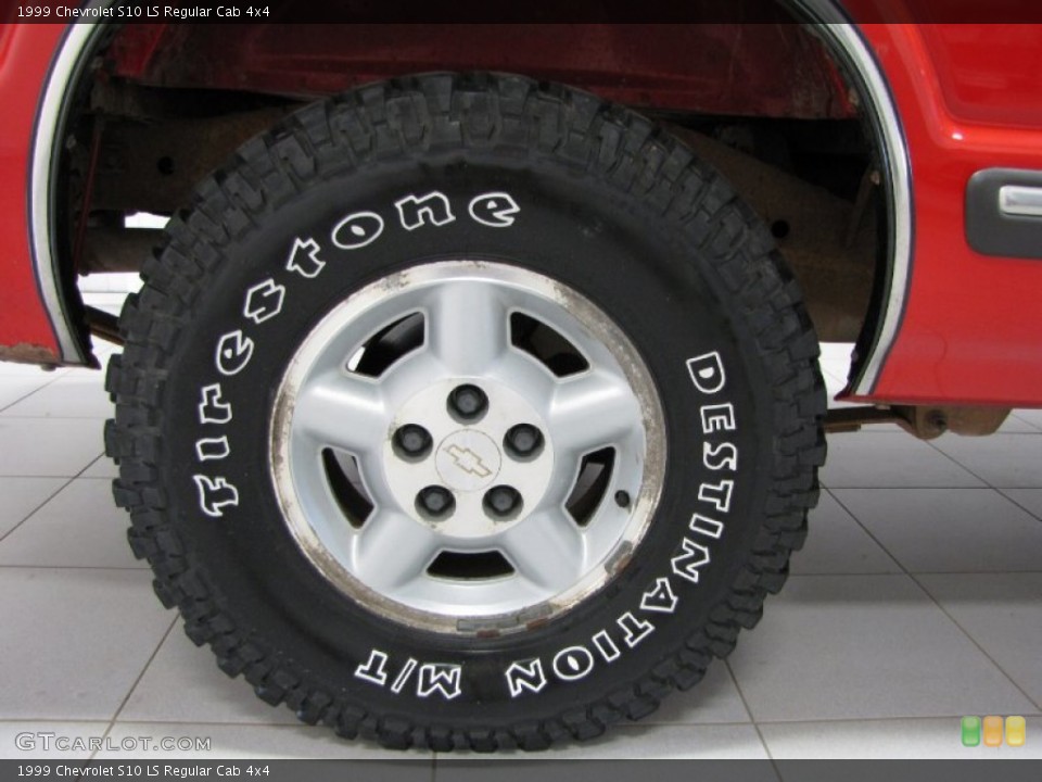 1999 Chevrolet S10 LS Regular Cab 4x4 Wheel and Tire Photo #81400452