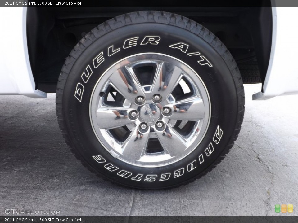 2011 GMC Sierra 1500 SLT Crew Cab 4x4 Wheel and Tire Photo #81530146