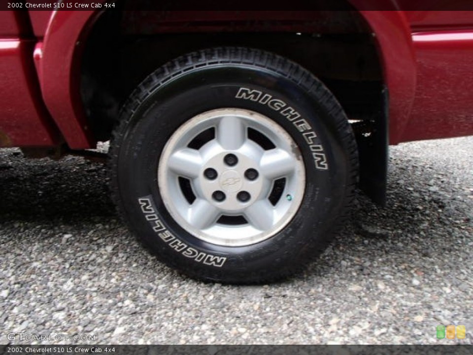 2002 Chevrolet S10 LS Crew Cab 4x4 Wheel and Tire Photo #81534176