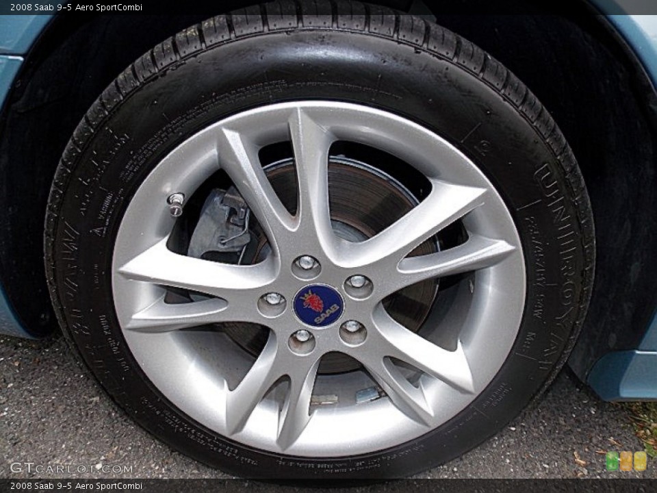 2008 Saab 9-5 Aero SportCombi Wheel and Tire Photo #81563490