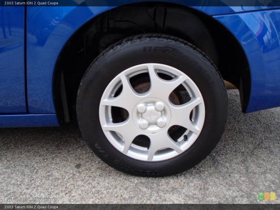 2003 Saturn ION 2 Quad Coupe Wheel and Tire Photo #81658788