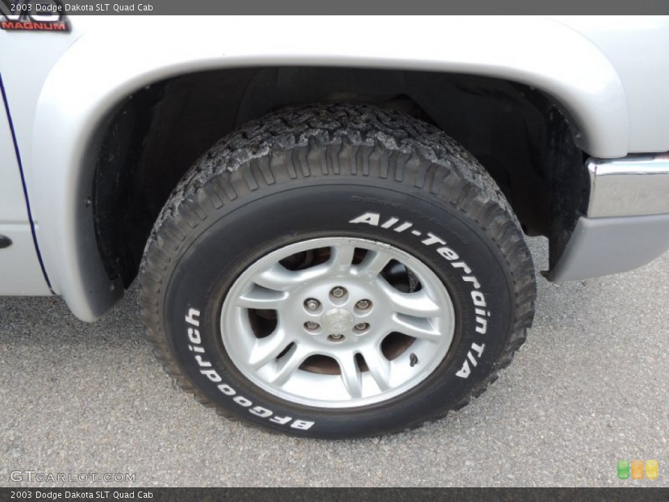 2003 Dodge Dakota SLT Quad Cab Wheel and Tire Photo #81786531