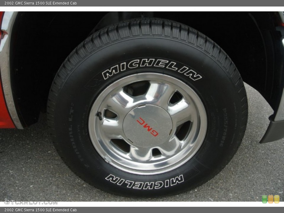 2002 GMC Sierra 1500 SLE Extended Cab Wheel and Tire Photo #81868803