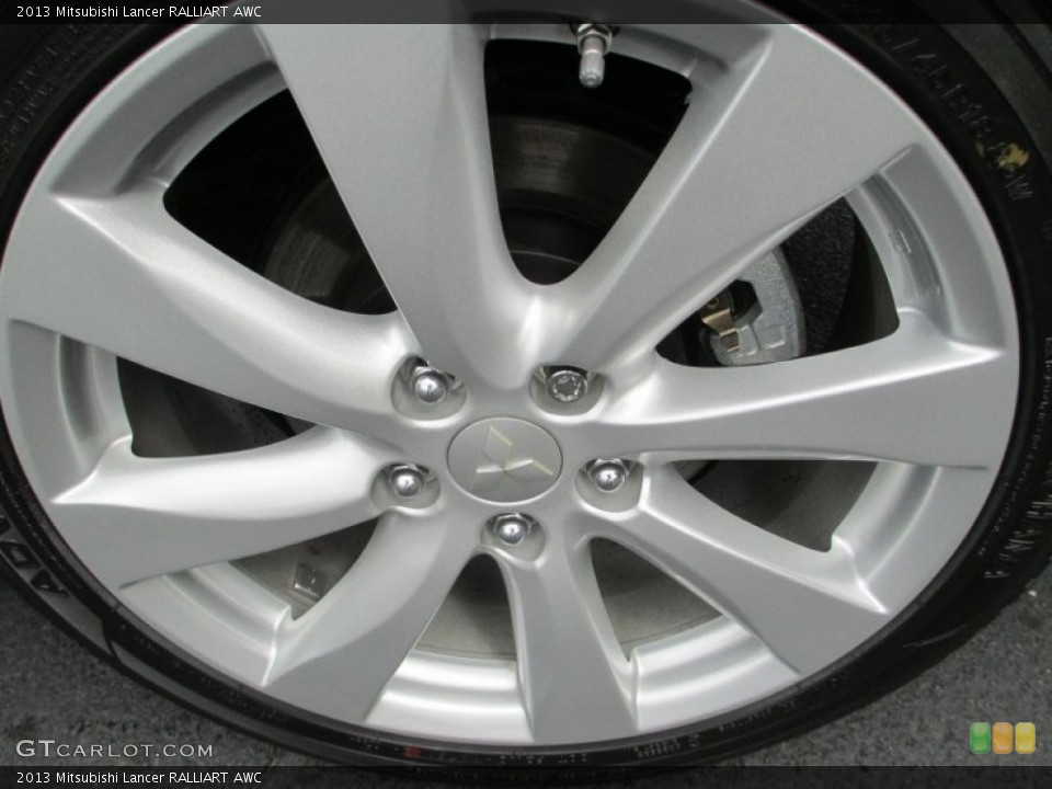 2013 Mitsubishi Lancer RALLIART AWC Wheel and Tire Photo #82056087