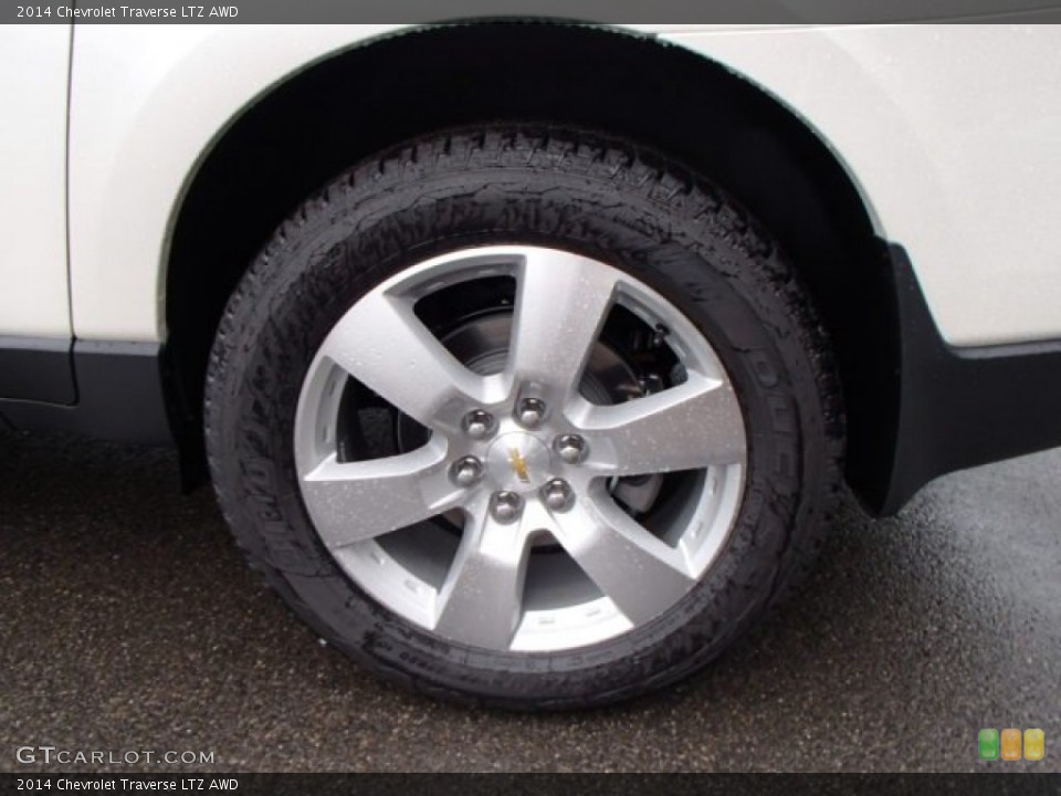2014 Chevrolet Traverse LTZ AWD Wheel and Tire Photo #82075373