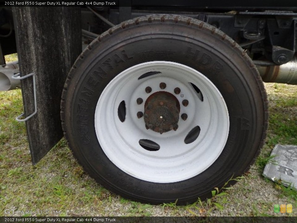 2012 Ford F550 Super Duty XL Regular Cab 4x4 Dump Truck Wheel and Tire Photo #82214202