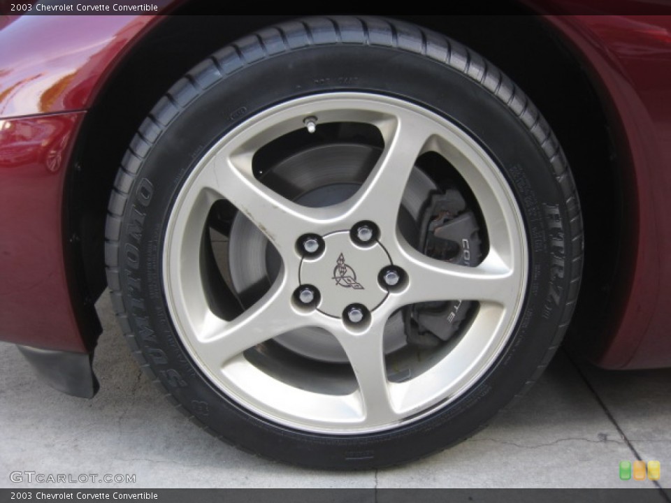 2003 Chevrolet Corvette Convertible Wheel and Tire Photo #82225302