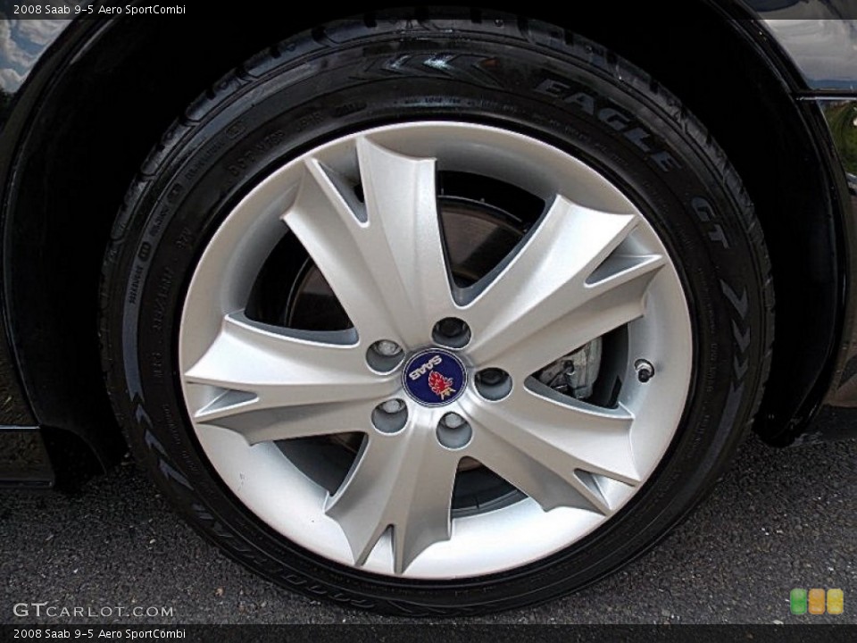 2008 Saab 9-5 Aero SportCombi Wheel and Tire Photo #82340338