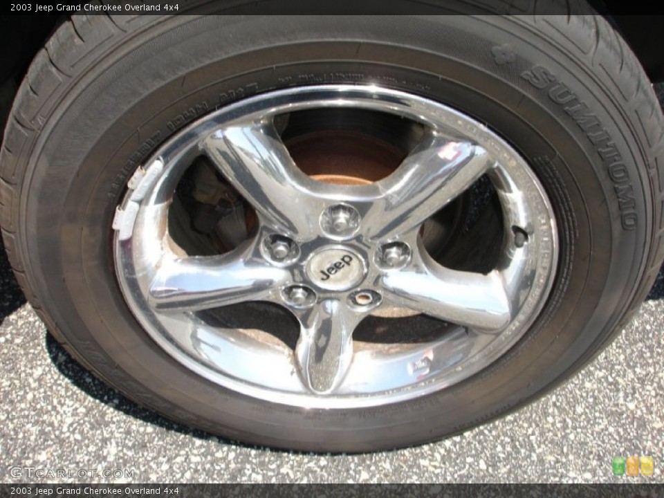 2003 Jeep Grand Cherokee Overland 4x4 Wheel and Tire Photo #82527862