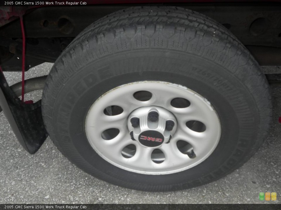 2005 GMC Sierra 1500 Work Truck Regular Cab Wheel and Tire Photo #82528154