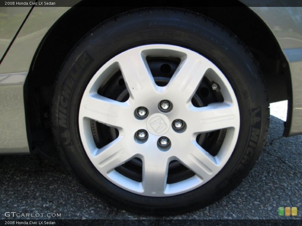 2008 Honda Civic LX Sedan Wheel and Tire Photo #82530960
