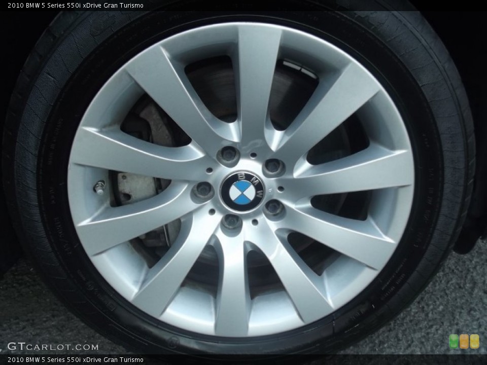 2010 BMW 5 Series 550i xDrive Gran Turismo Wheel and Tire Photo #82558546