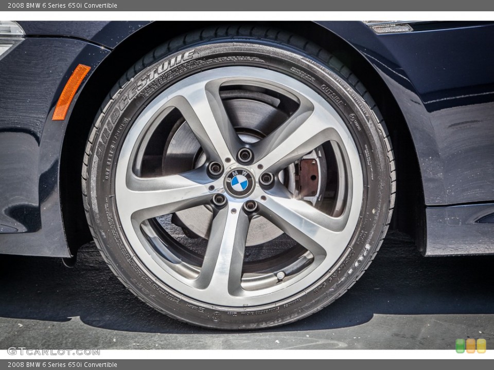 2008 BMW 6 Series 650i Convertible Wheel and Tire Photo #82706391