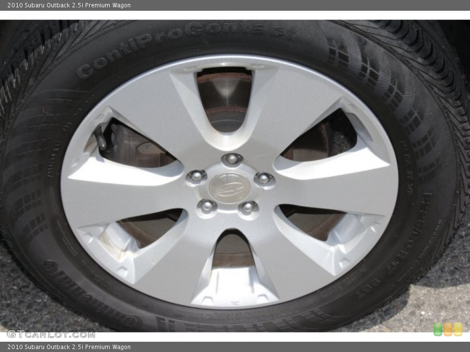 2010 Subaru Outback 2.5i Premium Wagon Wheel and Tire Photo #82724233