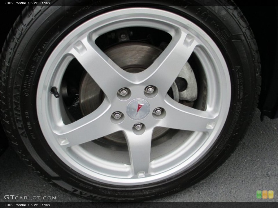 2009 Pontiac G6 V6 Sedan Wheel and Tire Photo #82776575