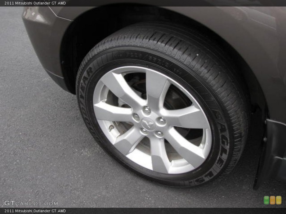 2011 Mitsubishi Outlander GT AWD Wheel and Tire Photo #82945248